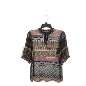 Lucky Brand Women's Boho V-Neck Blouse S/P